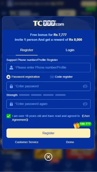 Tc777-game-login